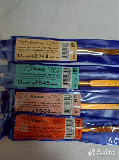 Крючки для вязания бамбук/ металл/ пластик