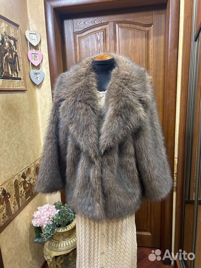 Шуба коричневая one size