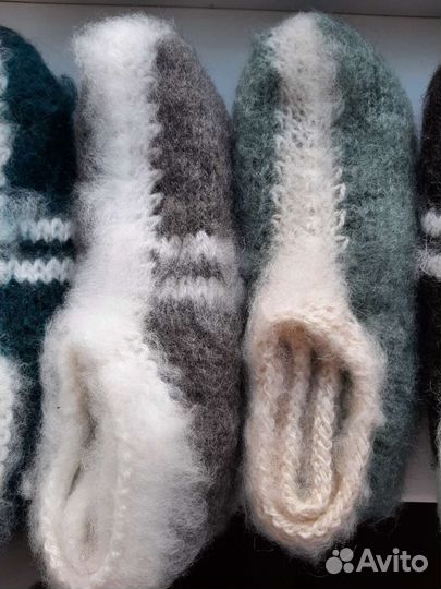 Пуховые носки ручной работы