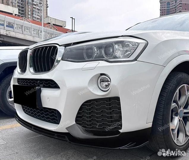 Сплиттер с клыками BMW X3 F25 LCI X4 F26 M Sport