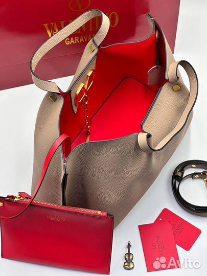 Кожаная сумка Valentino shopper