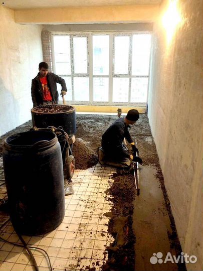 Стяжка пола механизированным способом