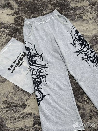 Спортивки Jaded London Grey Tattoo Tribal Monster