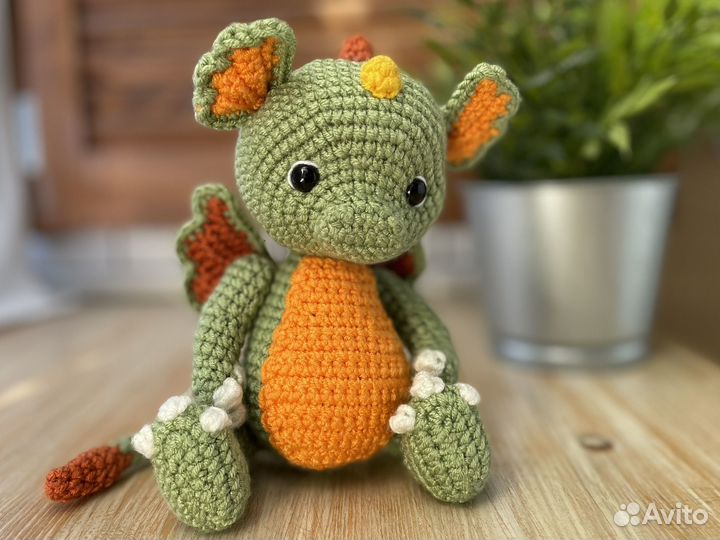 Дракон вязаная игрушка