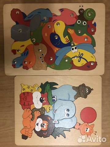 Деревянные пазлы, рыбалка