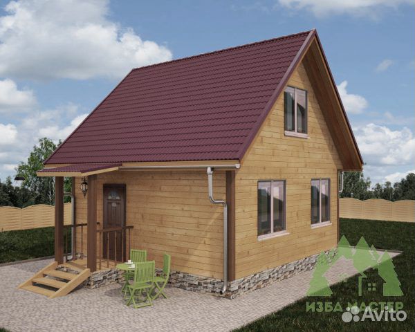 Домокомплект дома 6х6 м 2 этажа(мансарда)