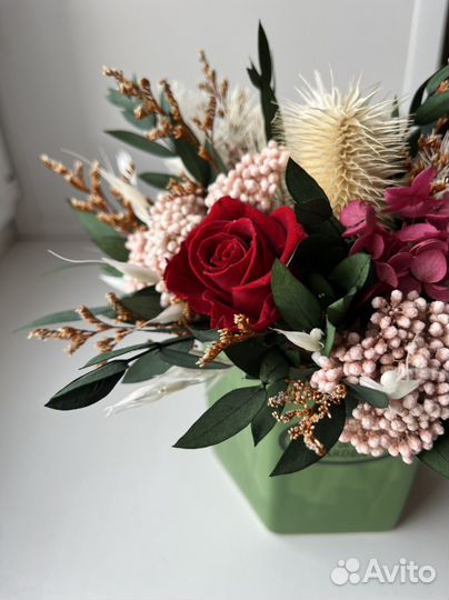 Букет и стабилизированных цветов
