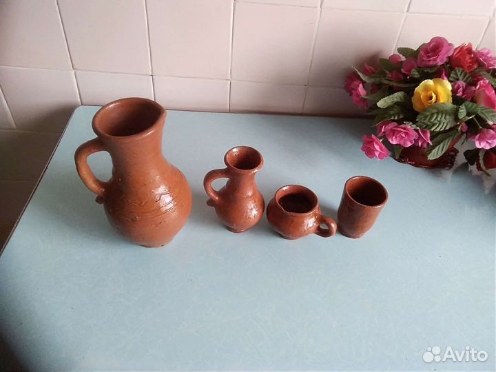 Кувшин керамический и набор из глины СССР