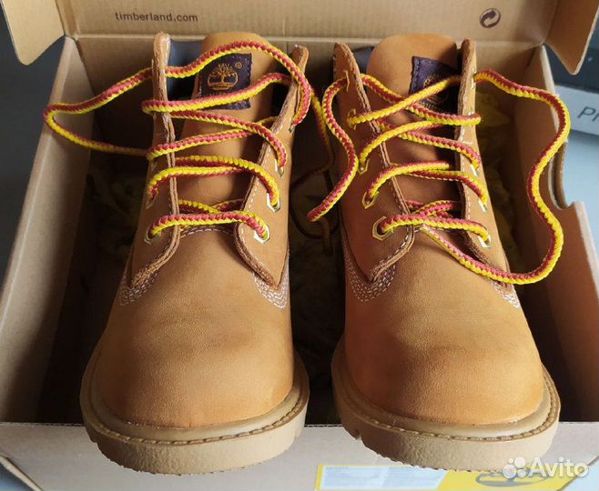 Ботинки Timberland рыжие 30 р Оригинал новые