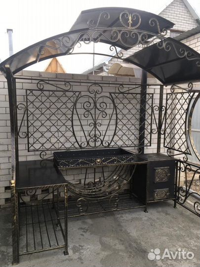 Кованые мангалы с крышей