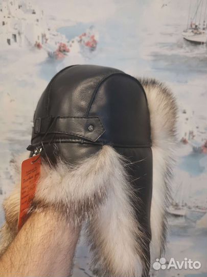 Шапка малахай ушанка из натурального меха барсука