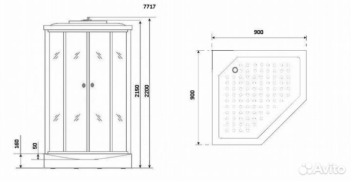 Душевая кабина Niagara Luxe 100х100х220