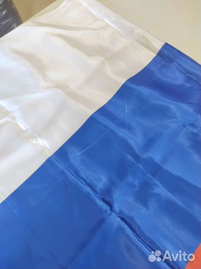 Флаг России из атласа 150*100см с дефектом