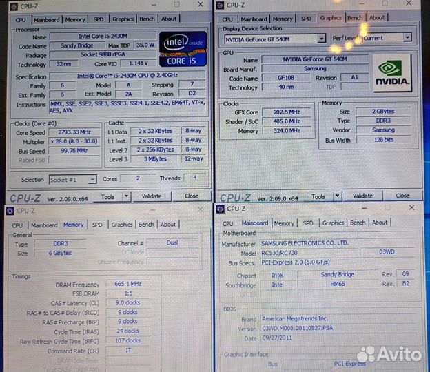 Samsung Rc-530,Hdd250,Core i5, RAM 6,Gt540M 2 гб
