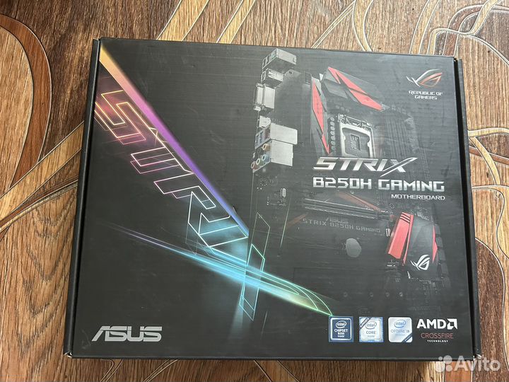 Asus strix B250H + celeron g3930 + озу 4g + кулер