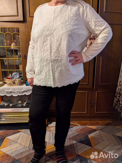 Блузка женская белая 56 размер