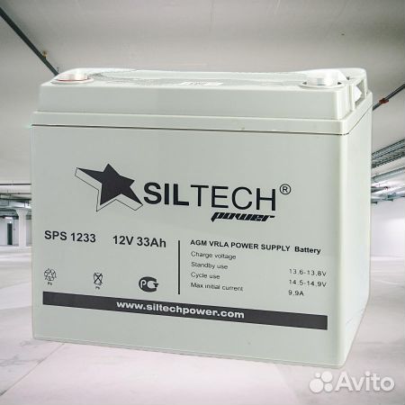 Аккумулятор ибп siltech SPS 1233 12V 33Ah