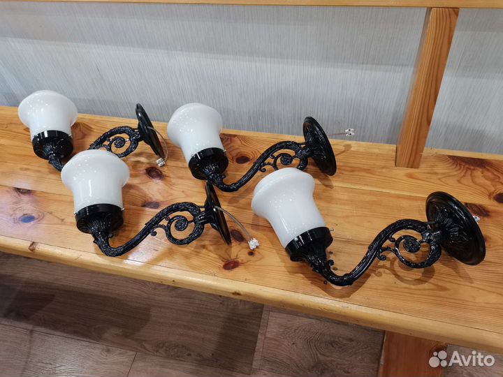 Черные бра для лофта сталинский ампир СССР 4 штуки