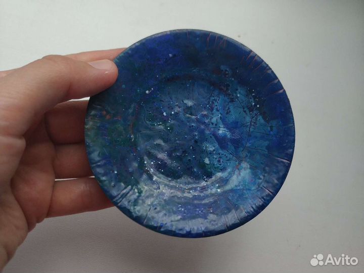 Тарелочка из меди и горячей эмали