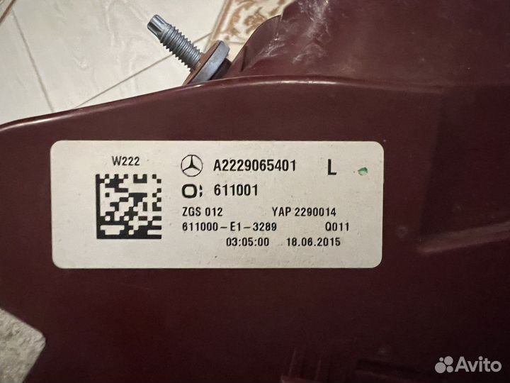 Задние фонари Mercedes w222 (2013-2017)