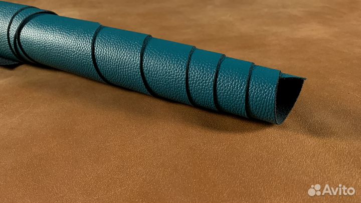 Кожа натуральная галантерейная цвет морская волна