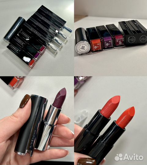 Помады givenchy, dior, kiko, mufe