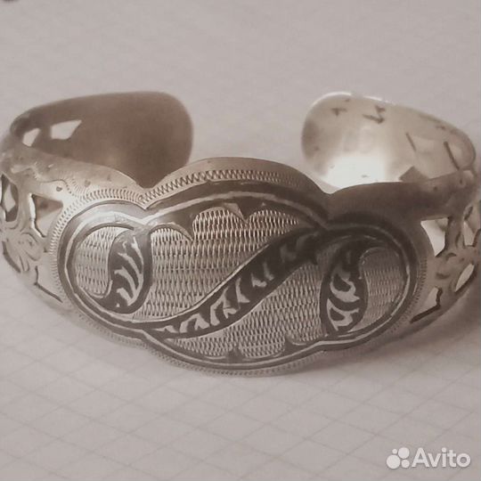 Серебряный браслет Кубачи СССР