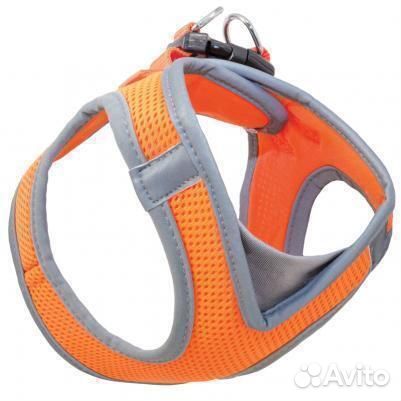 HL029M Мягкая шлейка-жилетка, оранжевая, обхват гр