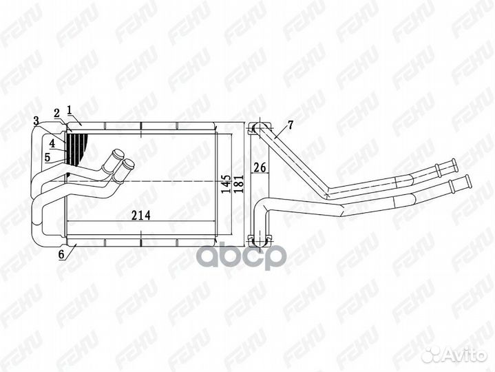 Радиатор отопителя для Hyundai Tucson/Kia Sportage