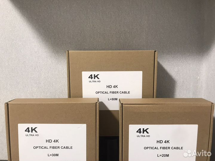Hdmi кабель v.2.0 10м, 20м, 30м, 50м 4K оптический