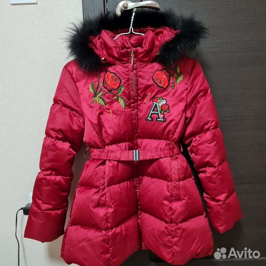 Пуховик для девочки 140
