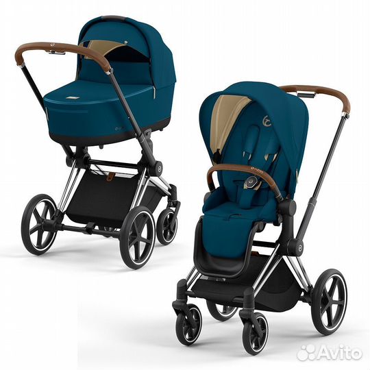 Новая коляска 2в1 Cybex Priam IV Mountain Blue