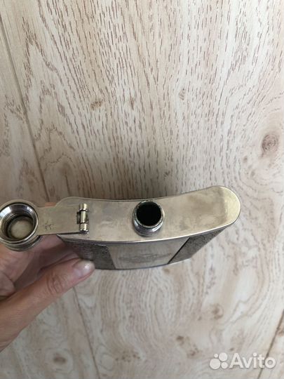 Фляга со стопками сталь кожа