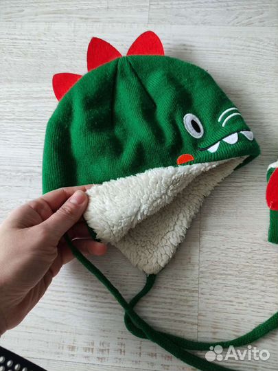 Комплект Зима шапка и шарф для мальчика 4-6лет