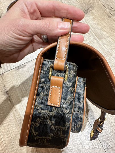 Сумка кросс боди кожа (celine folco)