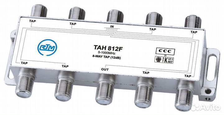 Tah820f RTM ответвитель тв на 8 отводов