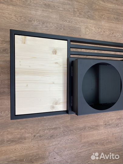 Мангал с дровницей