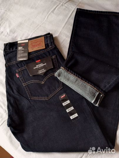 Джинсы Levi's 501. W38/L34. Селвидж. Новые