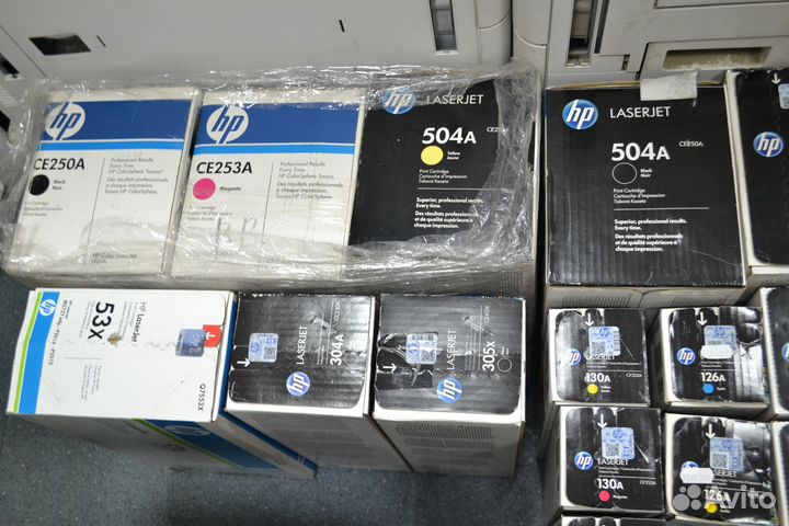 Новые оригинальные картриджи HP, canon, xerox