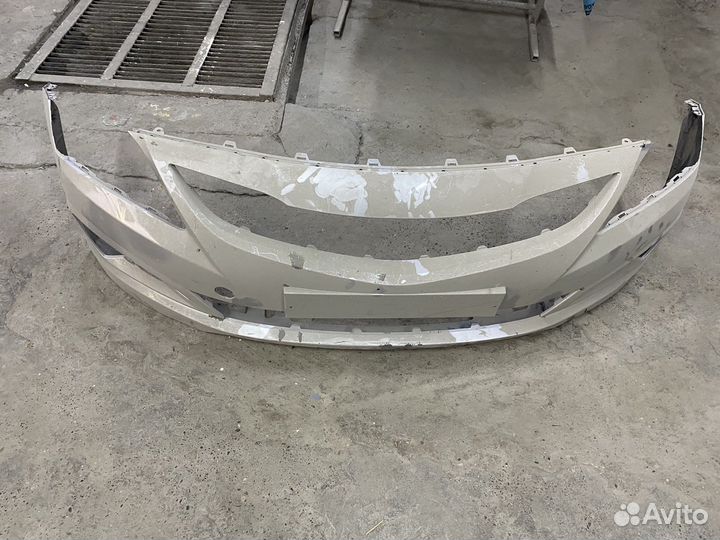 Передний бампер на hyundai solaris 2016