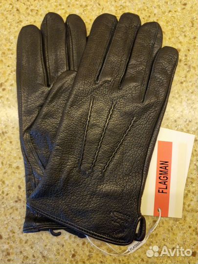 Новые кожаные перчатки из оленьей кожи