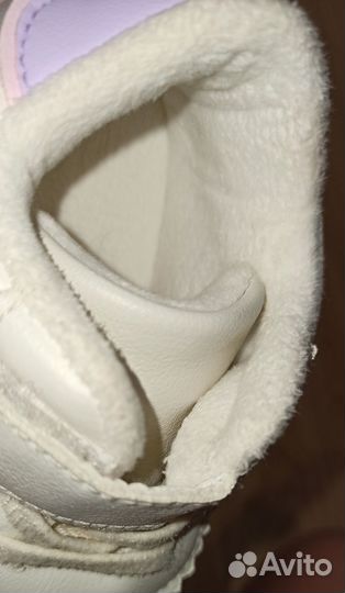 Кроссовки утеплённые на девочку экокожа 21р
