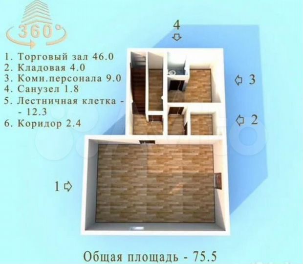 Торговая площадь, 75 м²