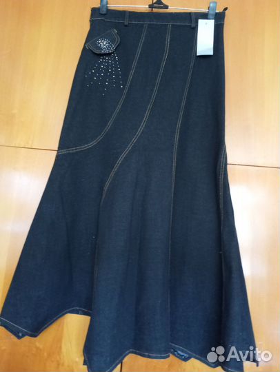 Юбки джинсовые 50+