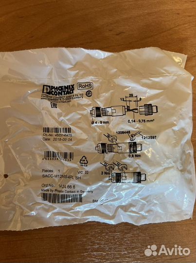 Разъем sacc-M12MS-4PL SH Phoenix Contact