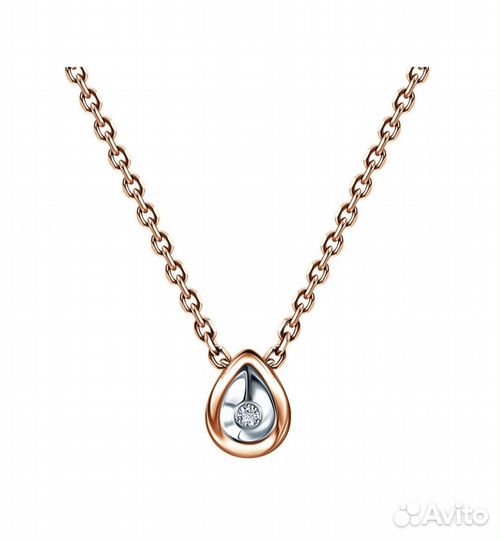 Подвеска золотая с бриллиантом