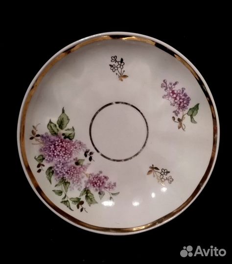 Блюдца СССР. Сирень, Вироград, Лимон, Розы