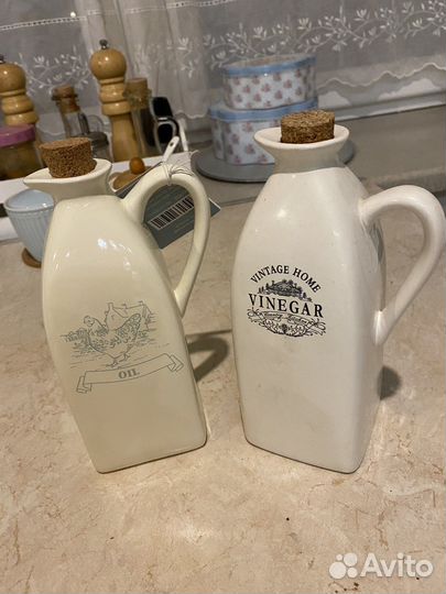 Емкость для оливковкового масла и уксуса керамика