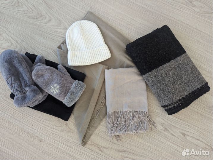Шарфы, снуд, варежки, шапка, палантин