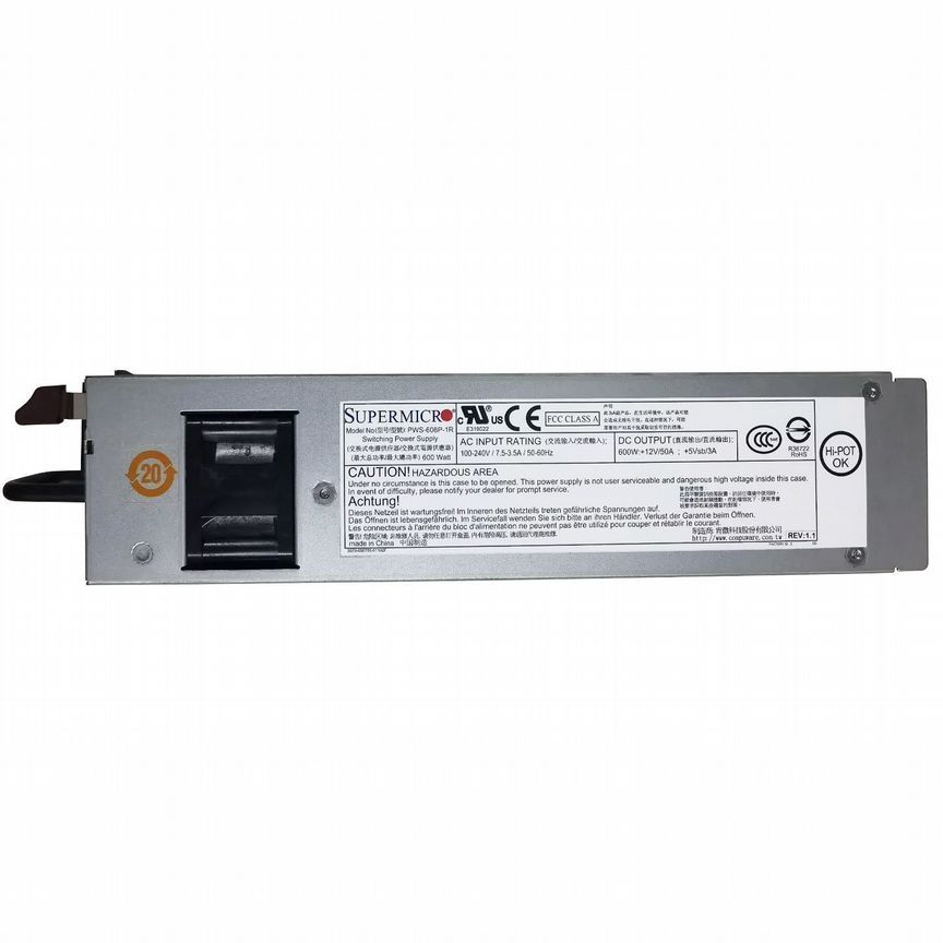 [PWS-608P-1R] Резервный Блок Питания Supermicro 600w Pws-608p-1r